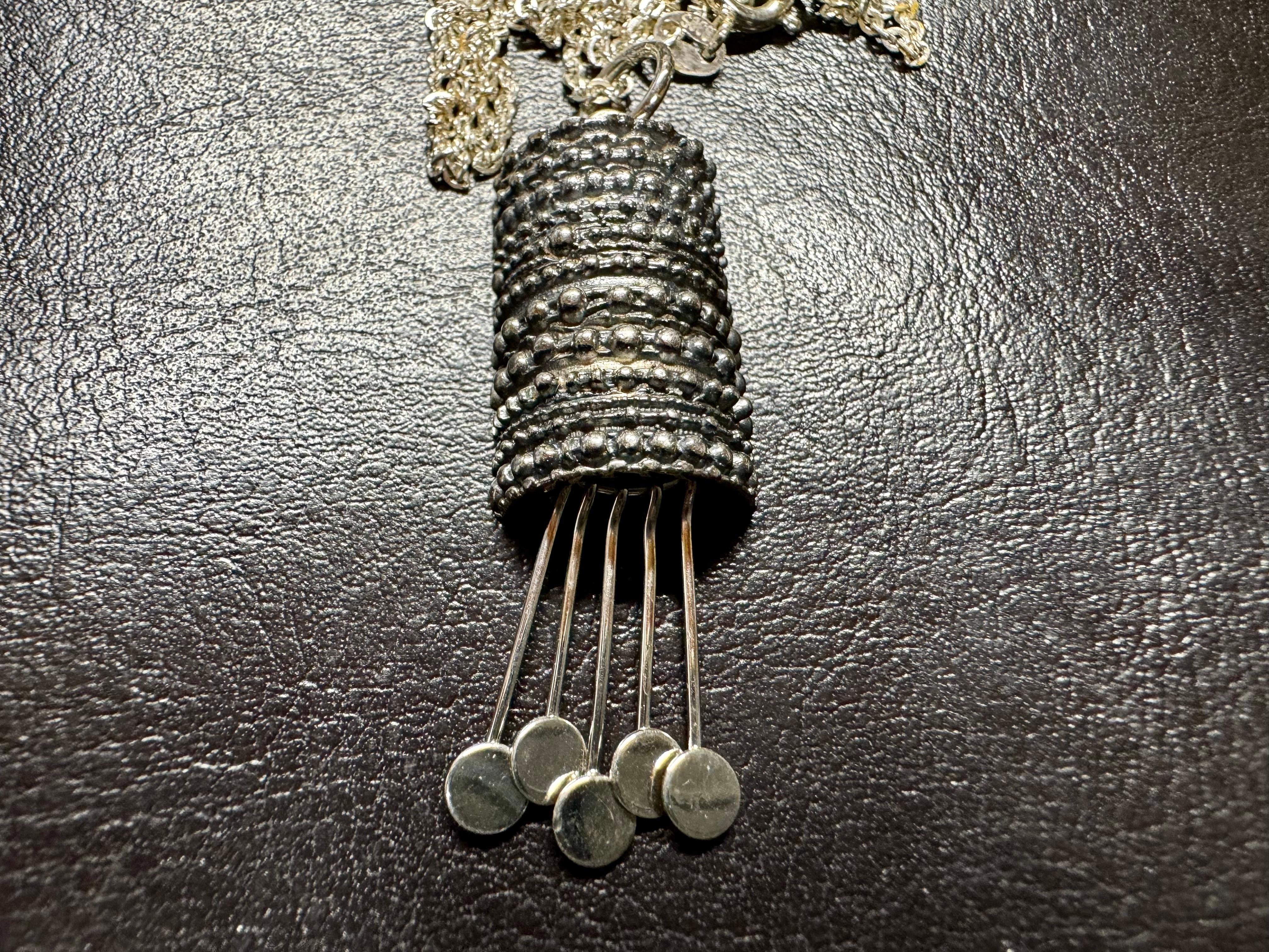 Modernist Silver Jorma Laine 1970 Necklace For Sale