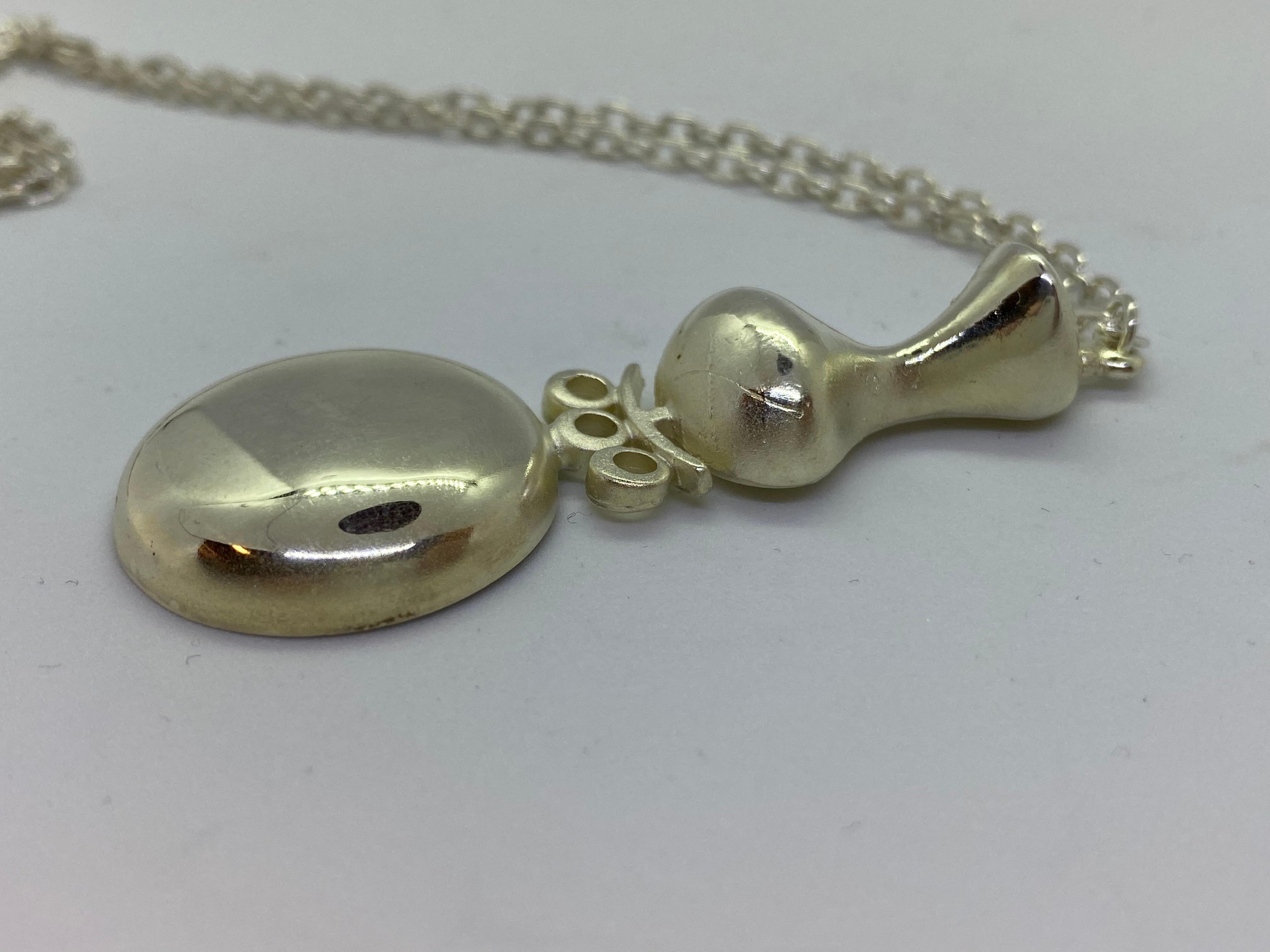 Silver Jorma Laine Turun Hopea 1972 Abstract Necklace For Sale 1