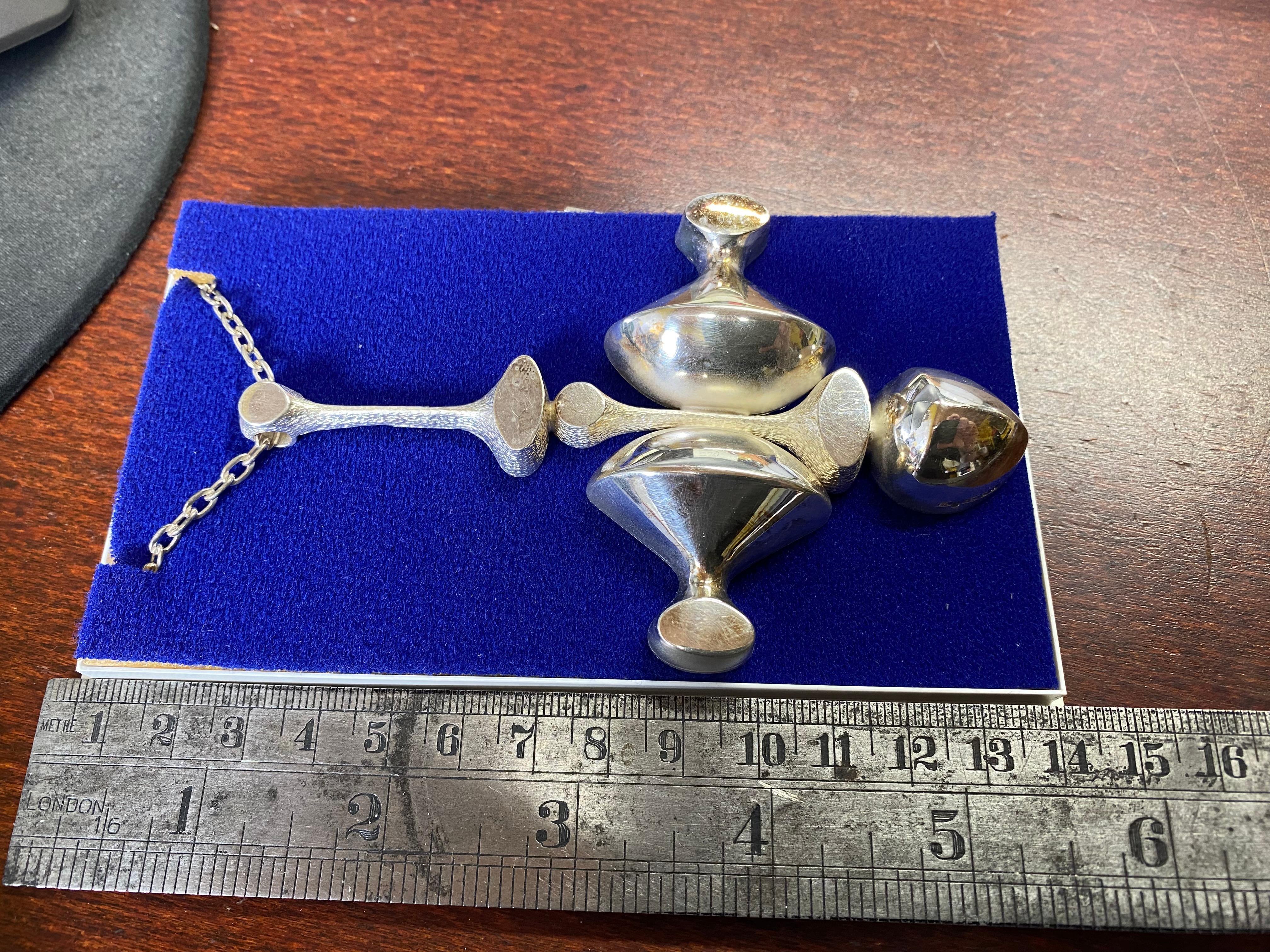 Silver Jorma Laine Turun Hopea 1973 Necklace Goldsmith's old warehouse. Unused For Sale 2