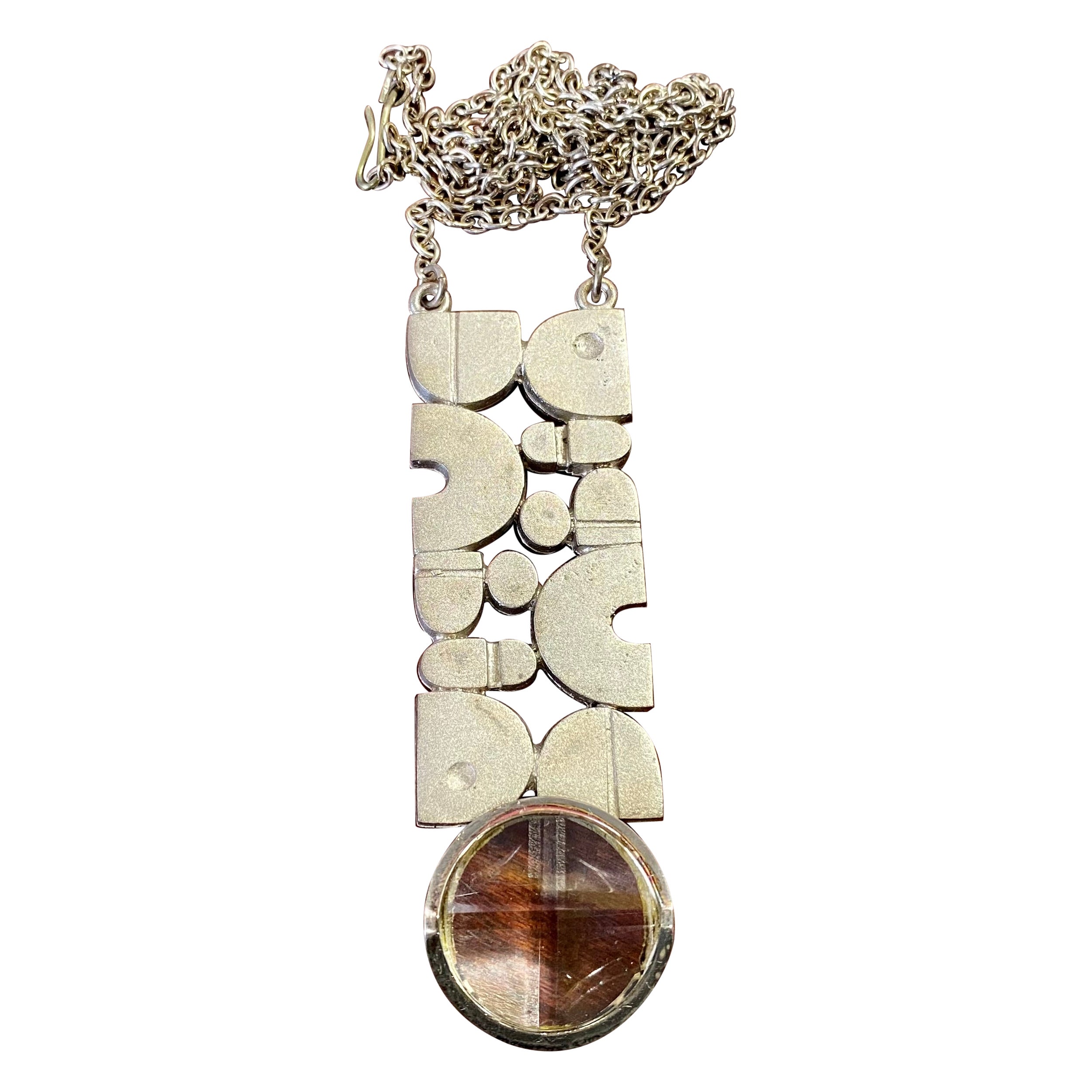 Collar de plata Jorma Laine Turun Hopea 1973 Antiguo almacén de orfebrería. No utilizado