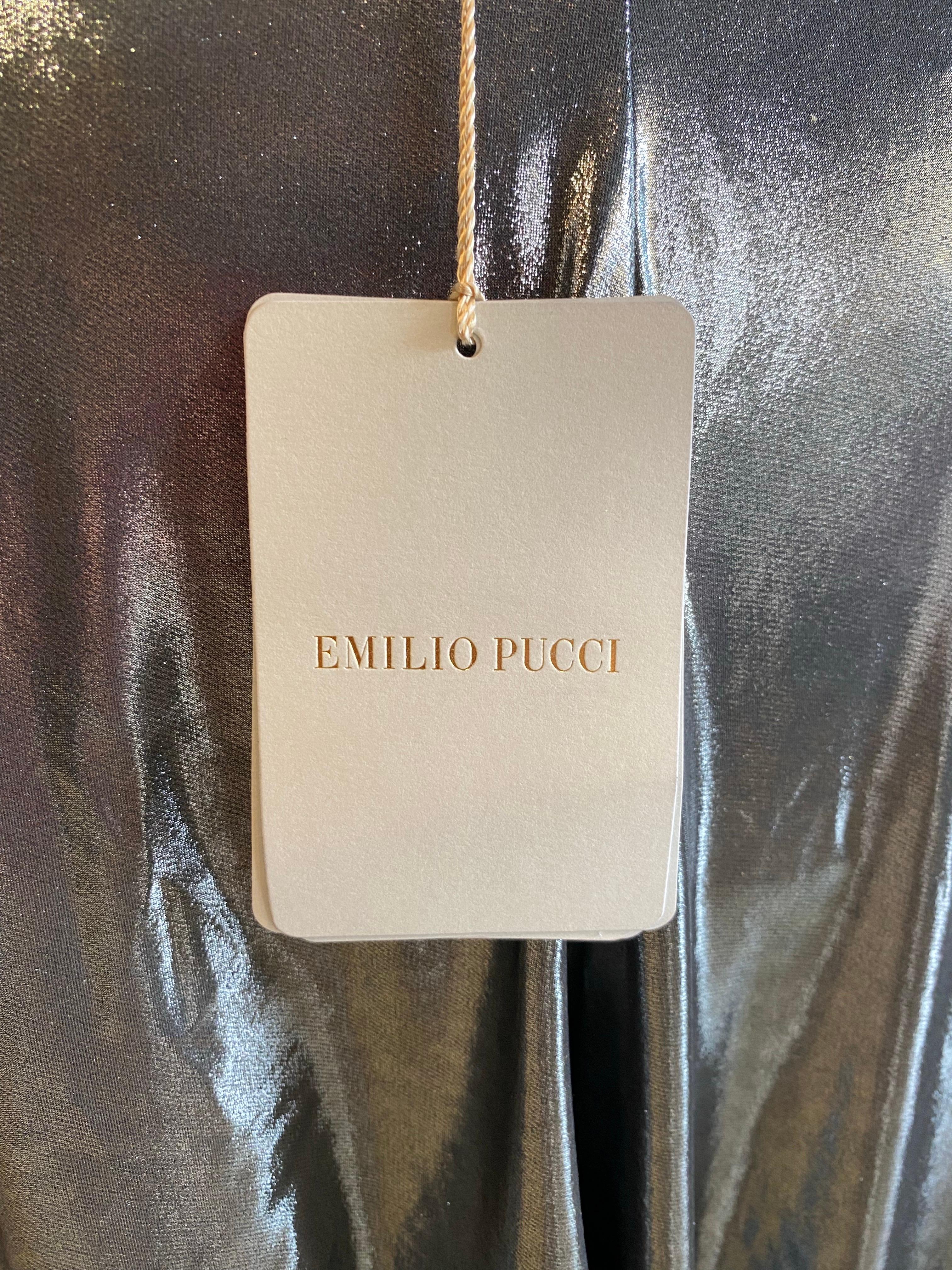 Silver Jumpsuit by Emilio Pucci For Sale 7