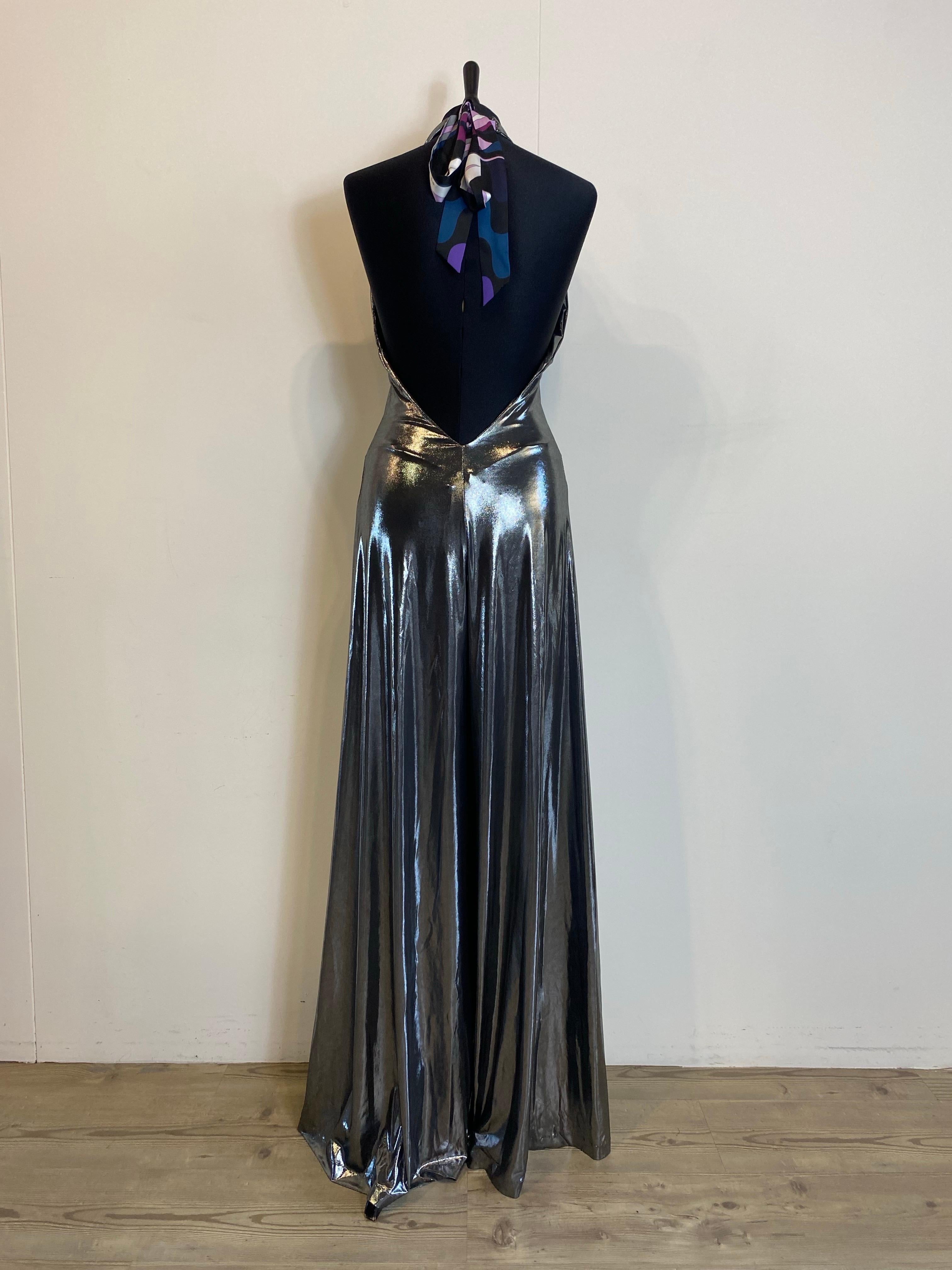Silver Jumpsuit by Emilio Pucci For Sale 2