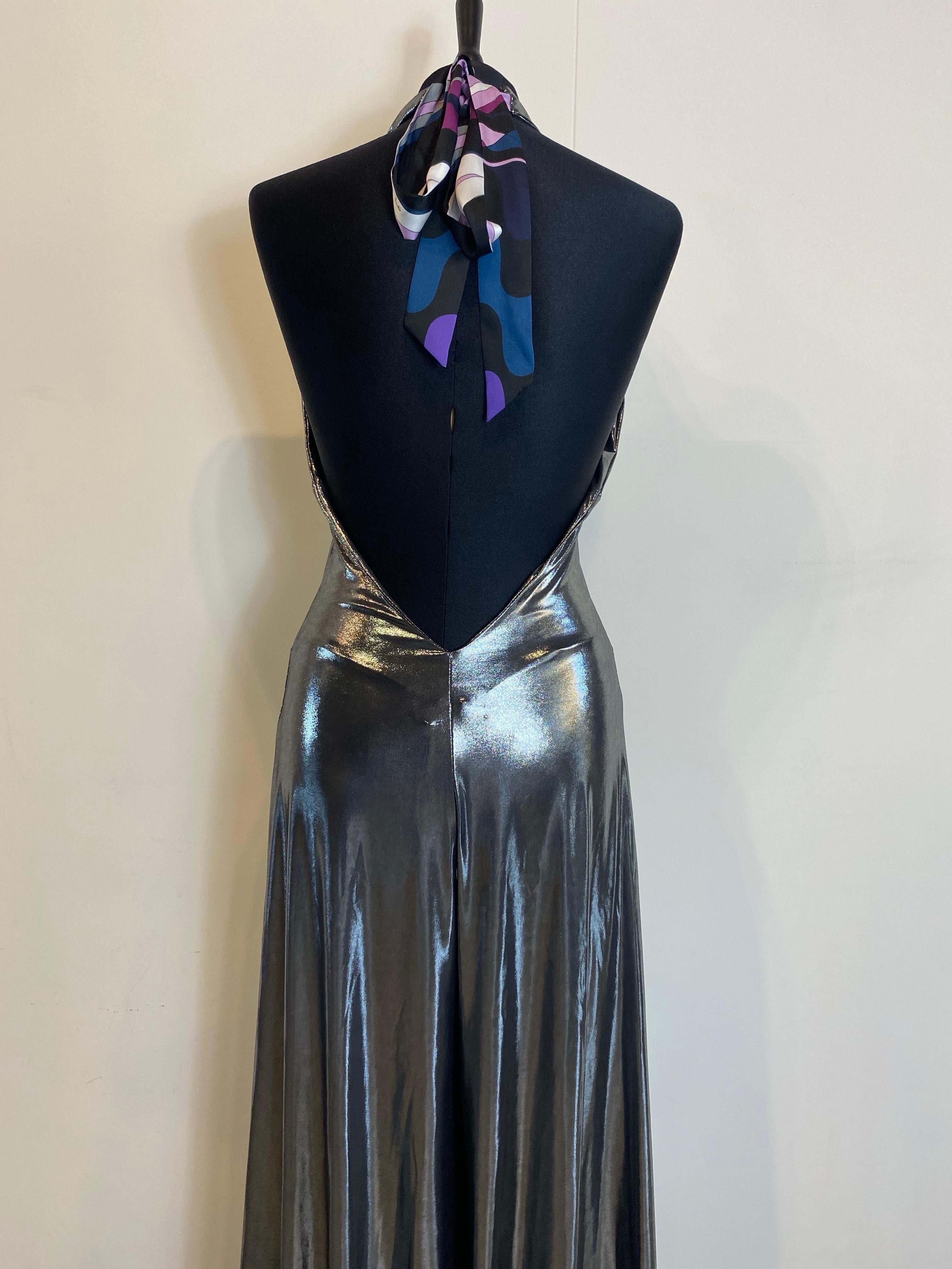 Silver Jumpsuit by Emilio Pucci For Sale 3