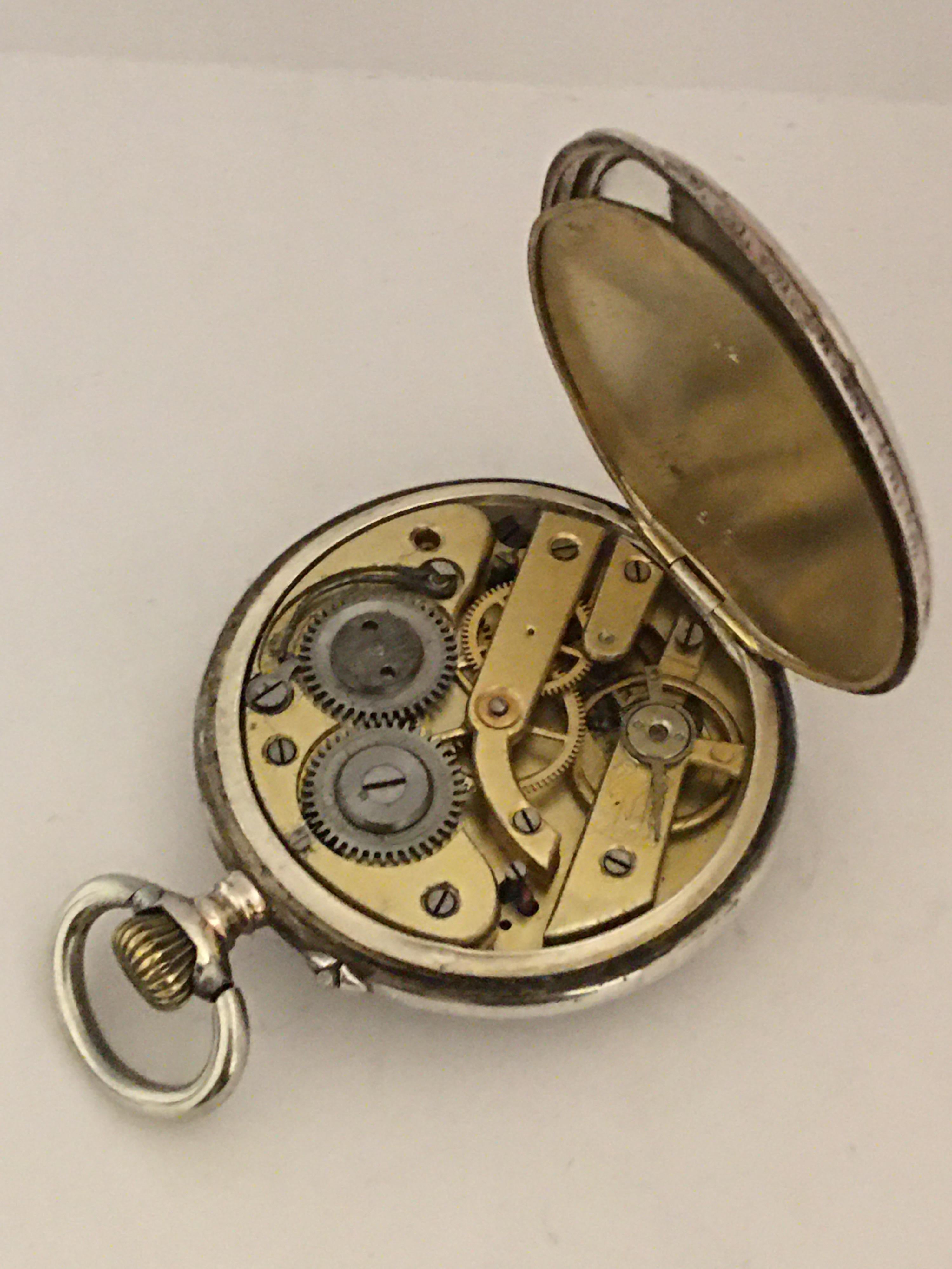 Silver Key-Less Antique Pocket Watch 5