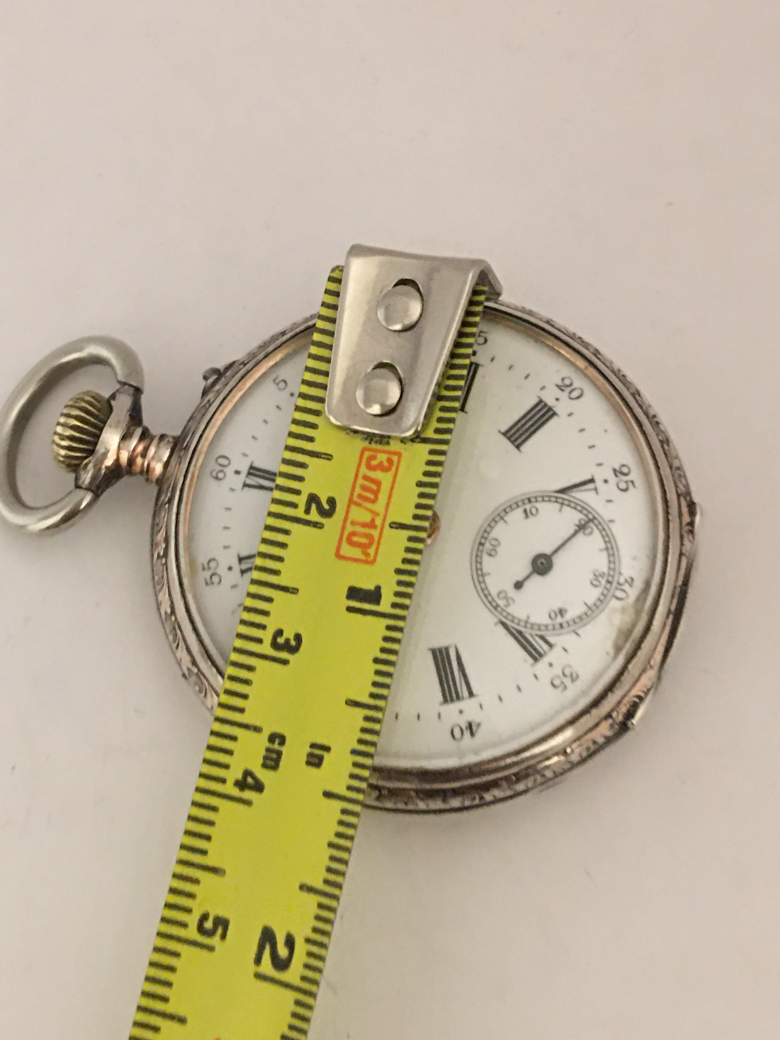 Silver Key-Less Antique Pocket Watch 1