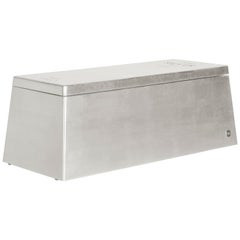 Silver Kids Toy Box in Wood with Silver Finish by Circu Magical Furniture