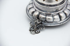 Silver knife holder with corded handle