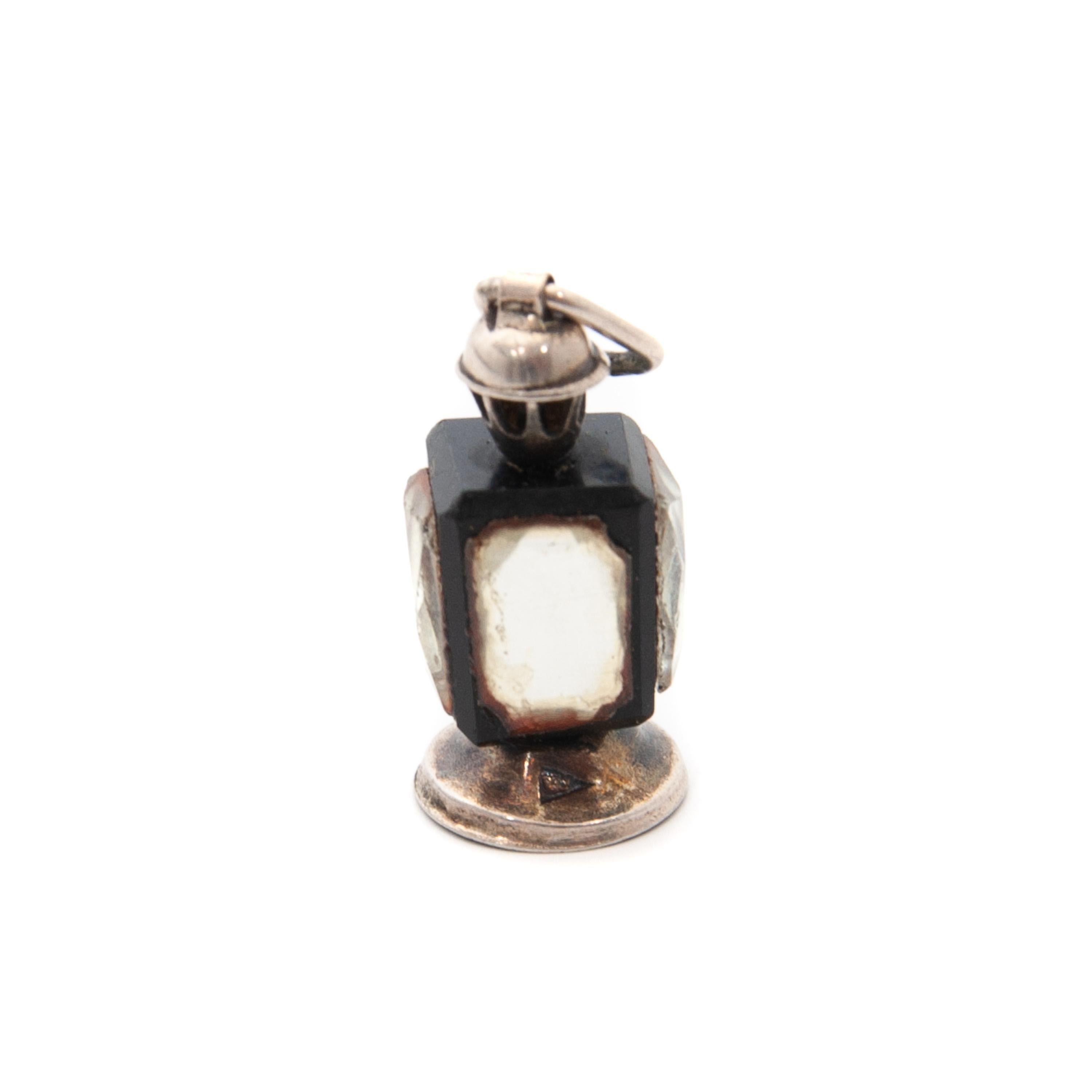 Vintage Lantern Charm Silver Charm Pendant 2