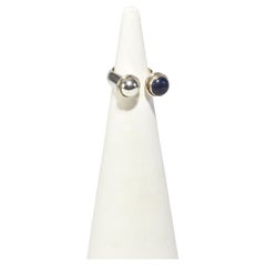 Silver Lapis Dome Ring