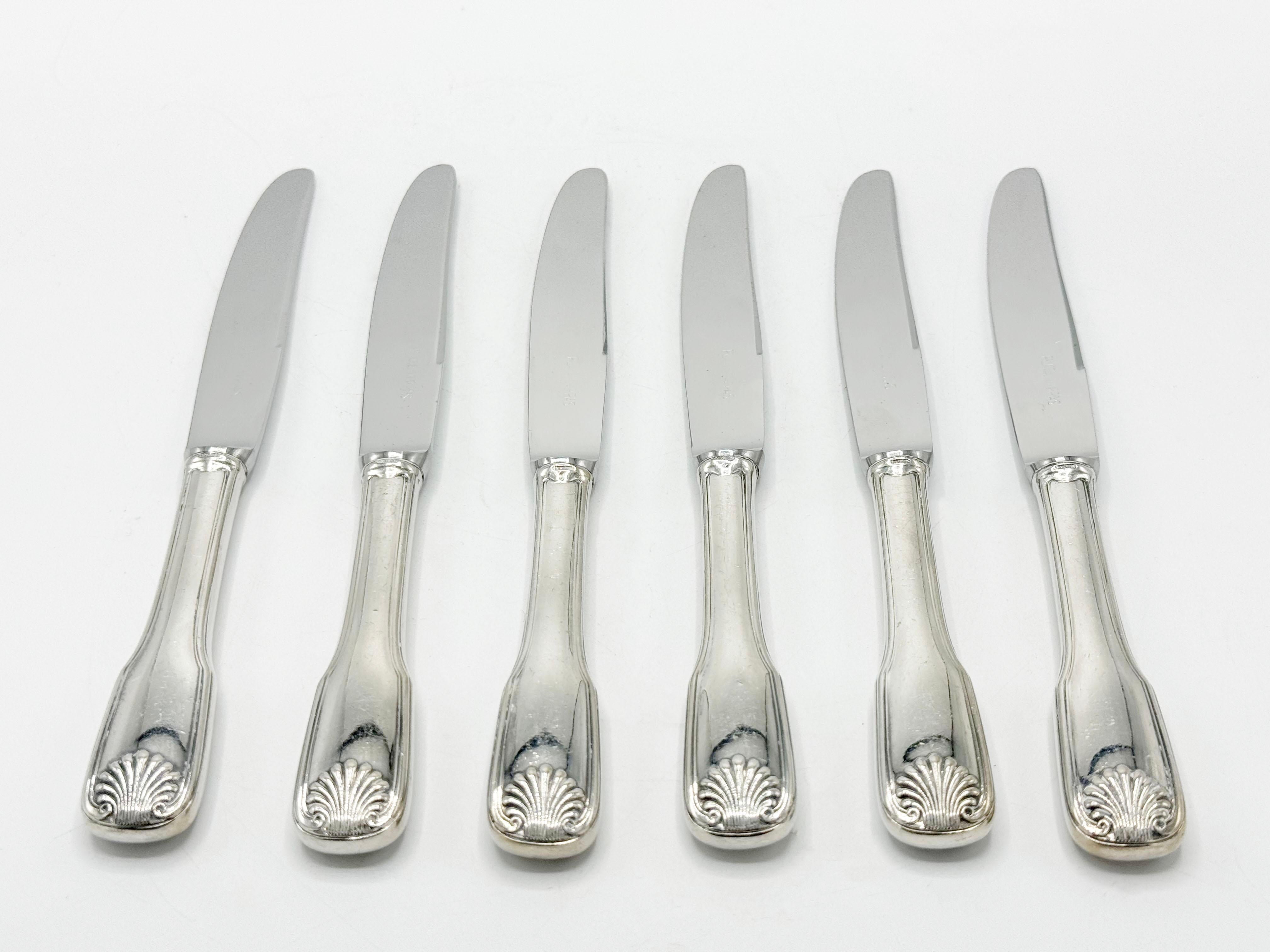 Silbernes Lappas Besteckservice, Christofle Stil 83 Pieces im Angebot 4