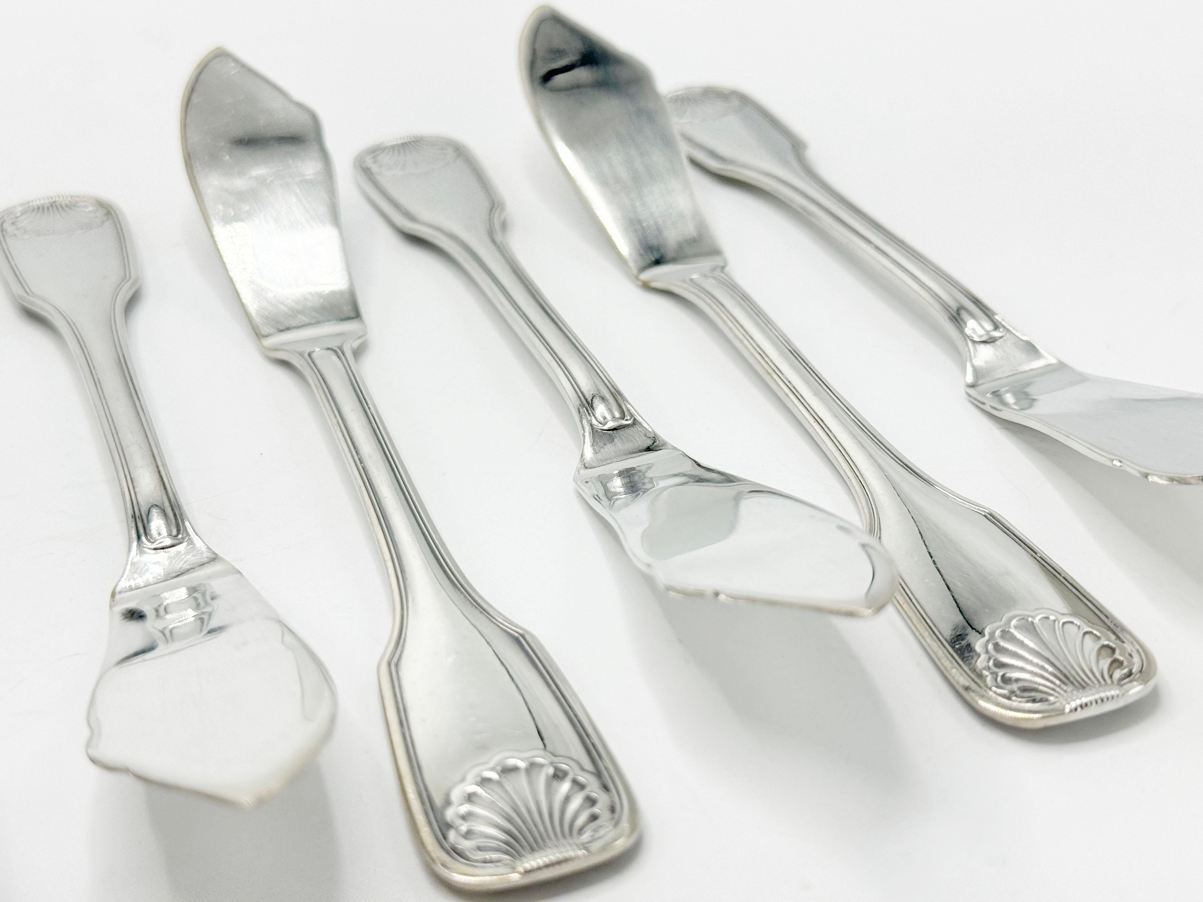 Silbernes Lappas Besteckservice, Christofle Stil 83 Pieces im Angebot 10