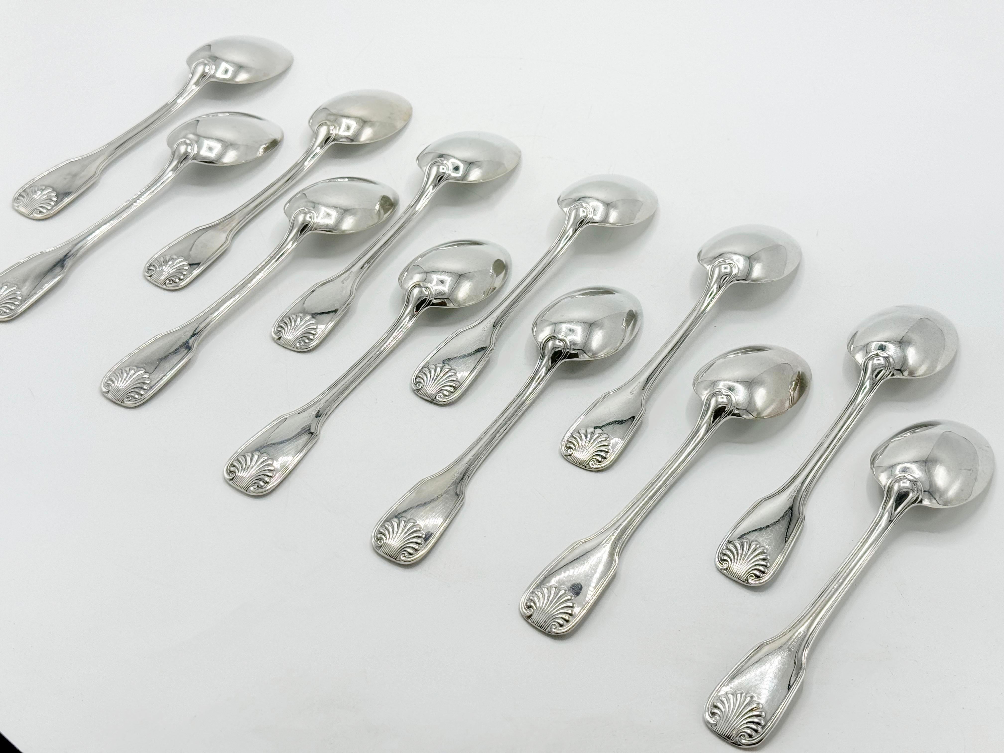 Silbernes Lappas Besteckservice, Christofle Stil 83 Pieces (Moderne der Mitte des Jahrhunderts) im Angebot