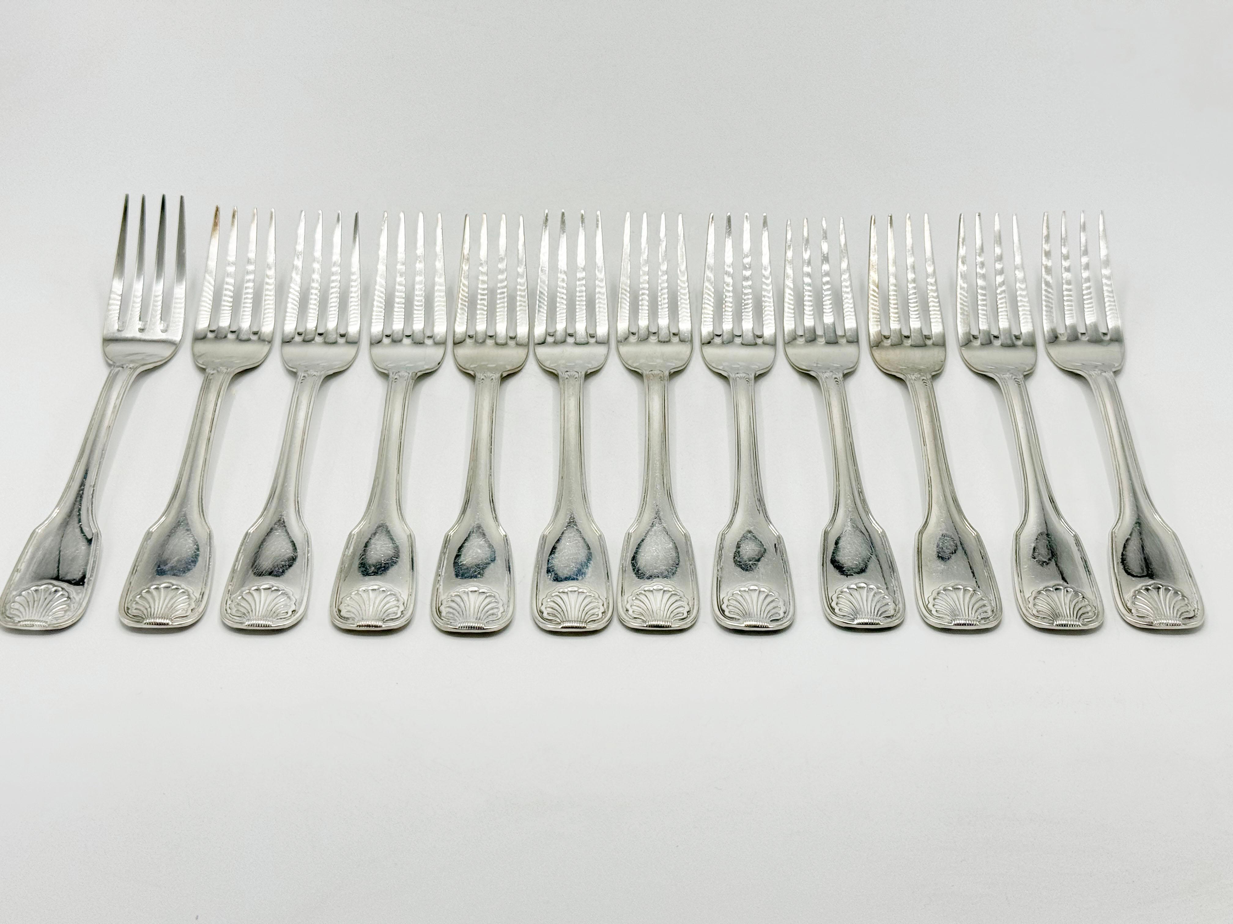 Silbernes Lappas Besteckservice, Christofle Stil 83 Pieces im Angebot 1