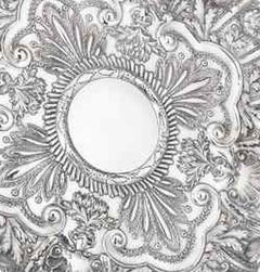 Silver - Large ceremonial silver dish - 19th century - Lisbon Crown