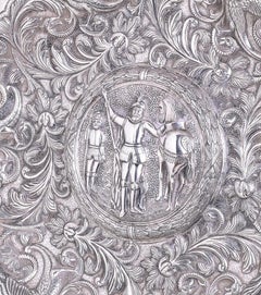 Silver - Large silver tray - 19th century