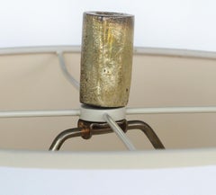 Vintage Silver Leaf and Giltwood Table Lamp