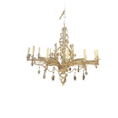 Silver leaf  finish 12 lights French Chandelier