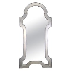 Blattsilber Französisch Art Deco Stil Hollywood Regency Mirror CIRCA 1950