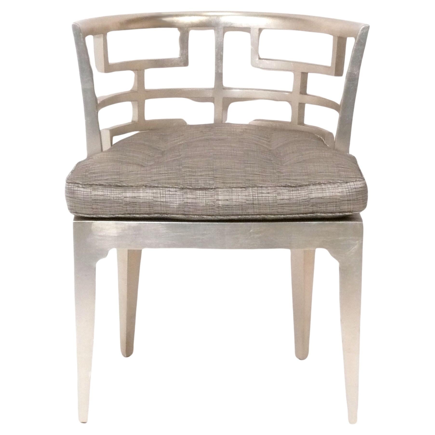 Silver Leaf Fretwork Chair by Edward Ferrell for Lewis Mittman