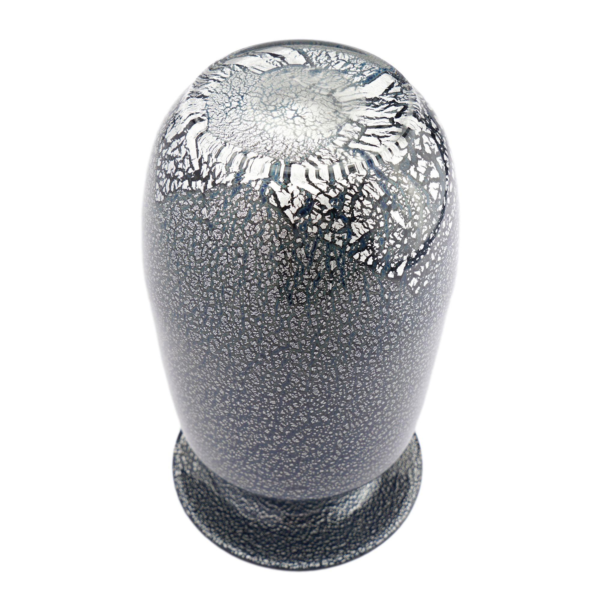 Silver leaf infused blown case glass vase by Seguso Verti d'Arte, 1970 For Sale 1