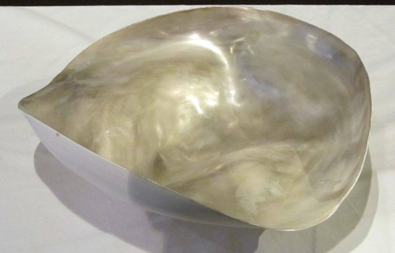 Italian Silver Leaf Medium Freeform Shape Bowl, Italy, Contemporary For Sale