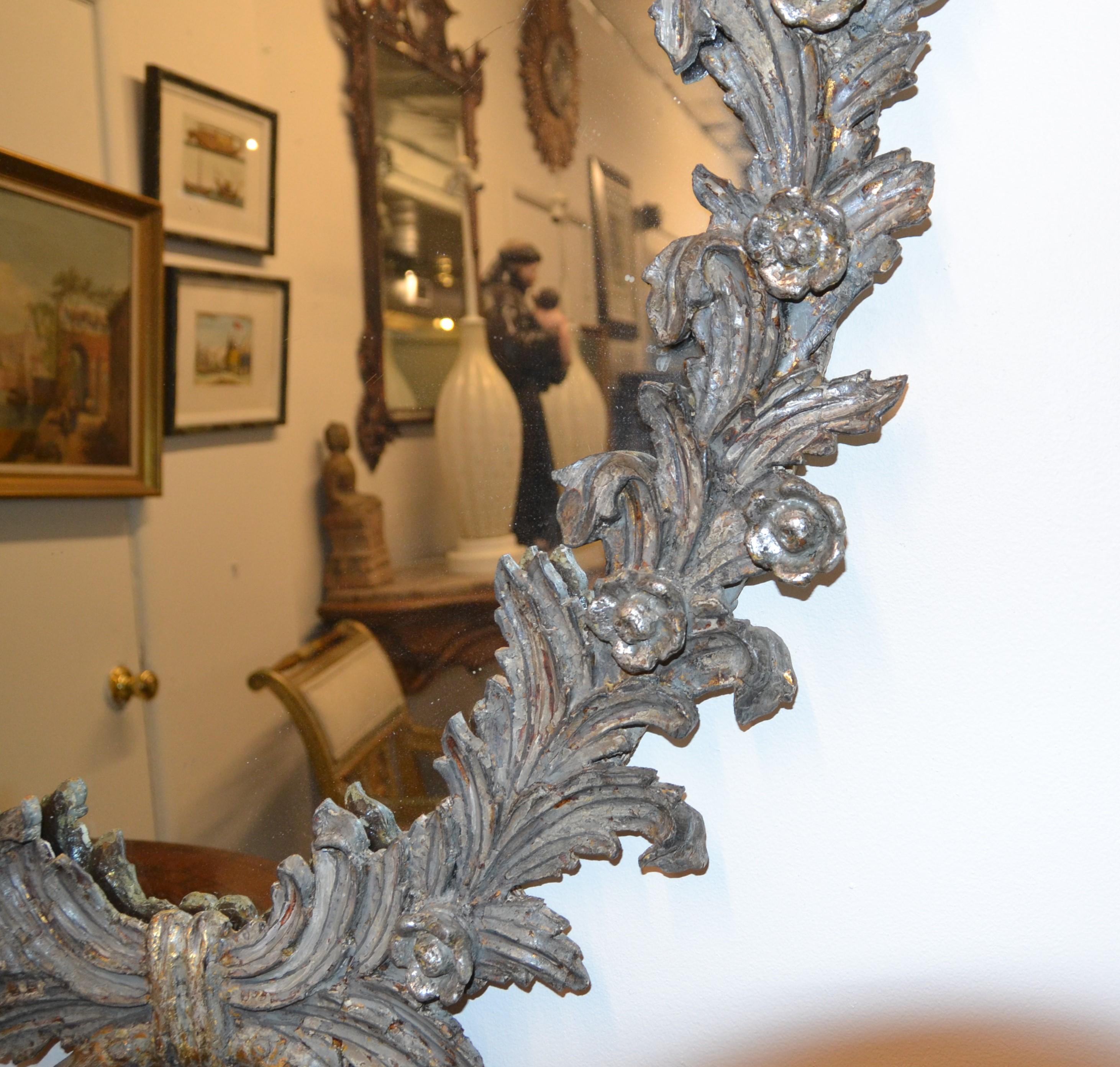 French Silver Leaf Mirror