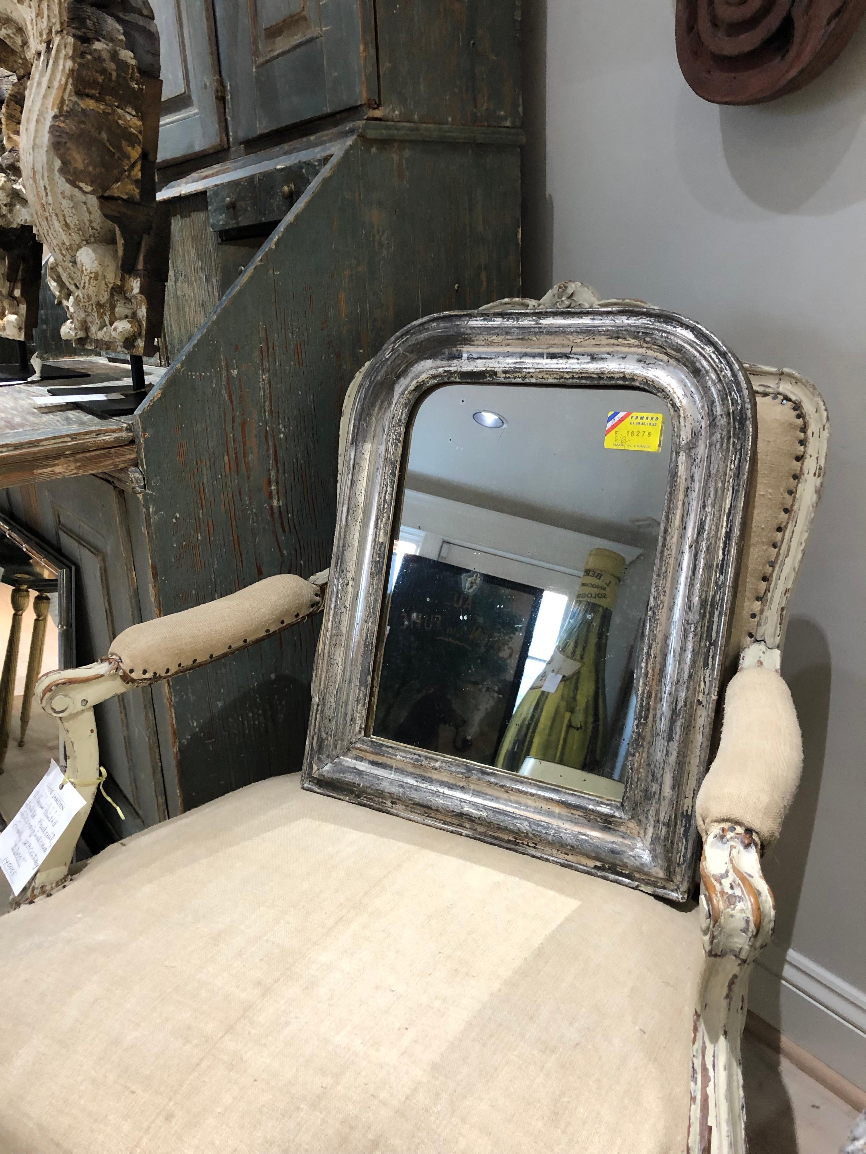 Silver Leaf Mirror with Original Mirror 4