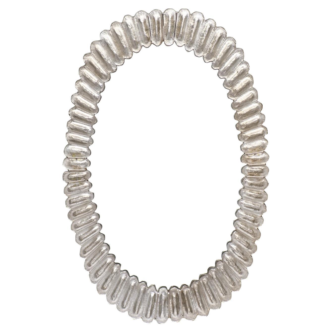 Silver Leaf Murano Glass Mirror by Fuga
