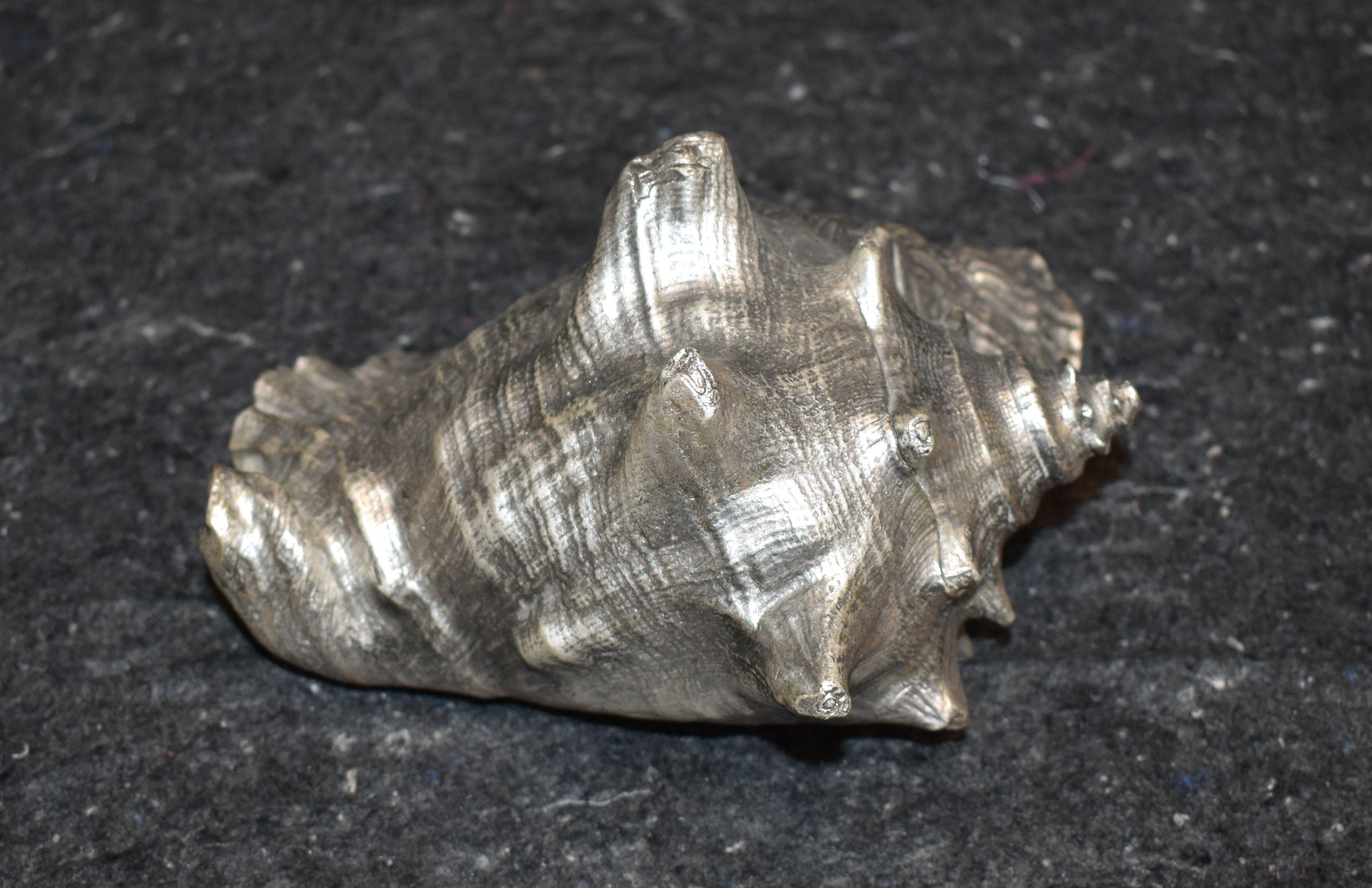 Silver Leaf Natural Sea Shell In Good Condition In Cathedral City, CA