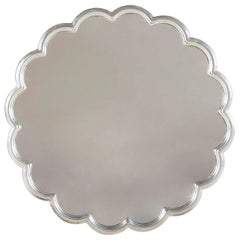 Silver Leaf Scalloped Circular 'Monaco' Mirror