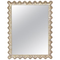 Silver Leaf Scalloped Mirror