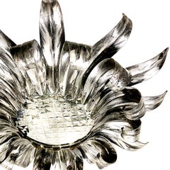 Silver Leaf Sunburst Light Fixture