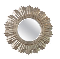 Monumental Silver Leaf Sunburst Mirror