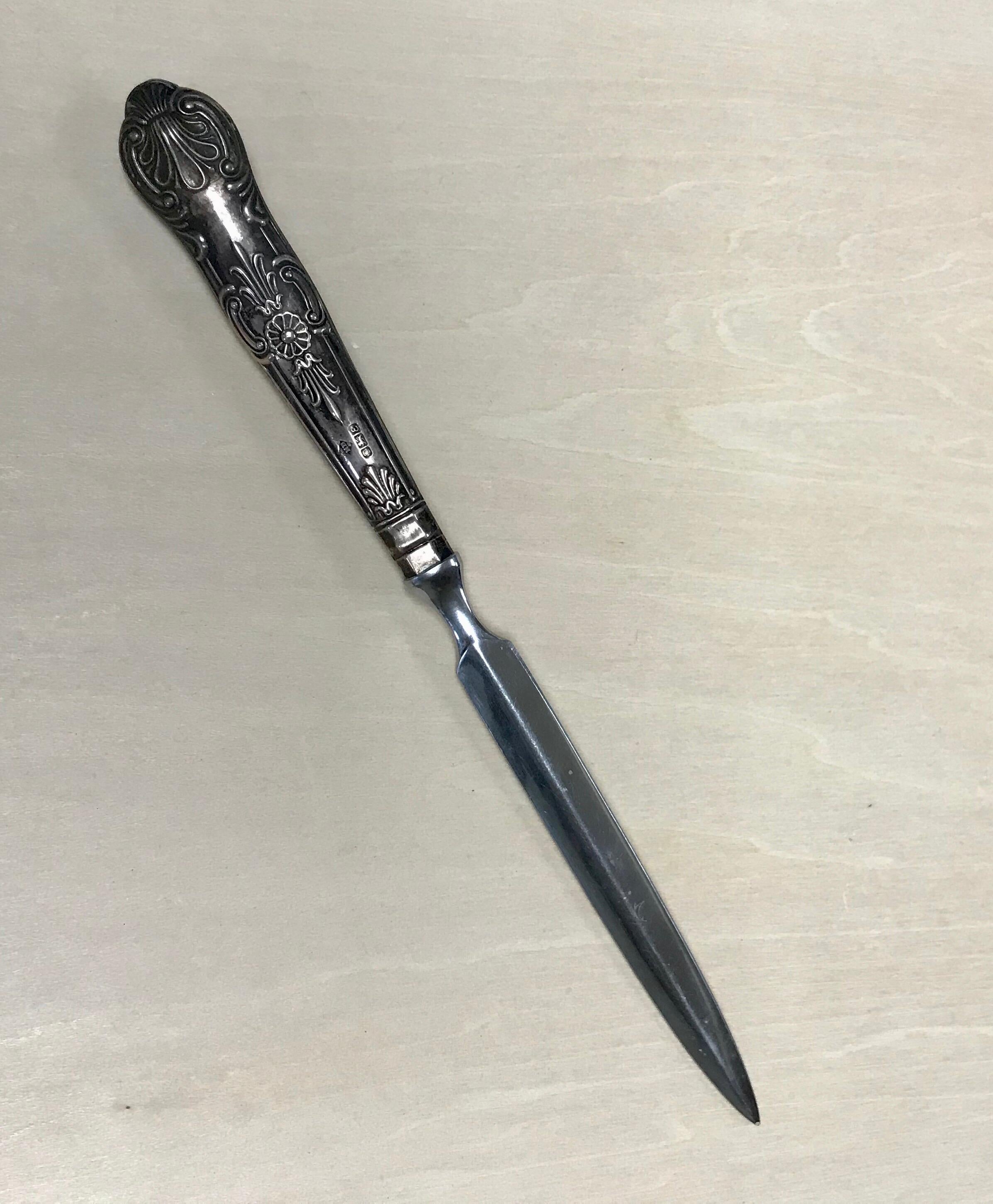 Silver Letter Opener in the Regency Style In Good Condition In Charlottesville, VA