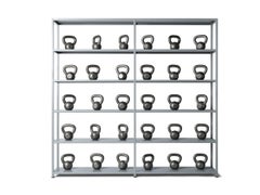 Silver Library Open Shelving Unit