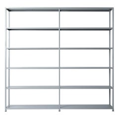Silver Library Open Shelving Unit