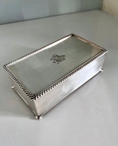 Silver Lidded Box with Dragon Icon on Lid by Friedman Germany