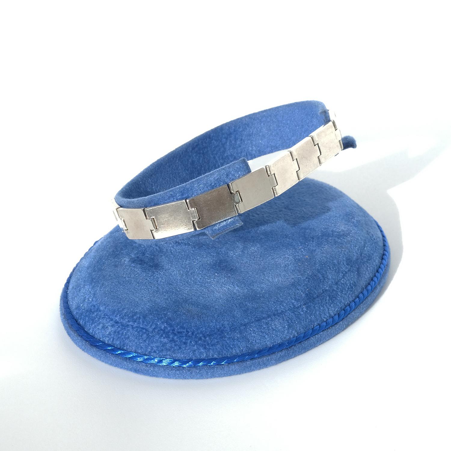 Silbernes Gliederarmband der schwedischen Meister Wiwen Nilsson aus Silber, hergestellt 1962 im Angebot 4