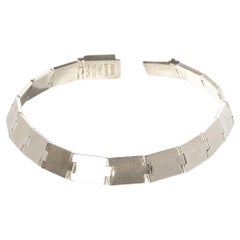 Silbernes Gliederarmband der schwedischen Meister Wiwen Nilsson aus Silber, hergestellt 1962