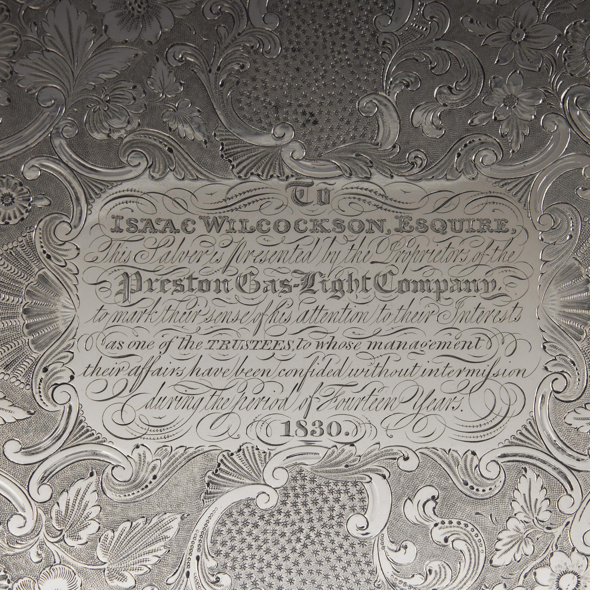 William IV period antique silver serving tray For Sale 2