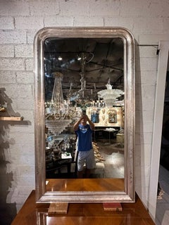 Silver Louis Philippe Mirrors with X Pattern