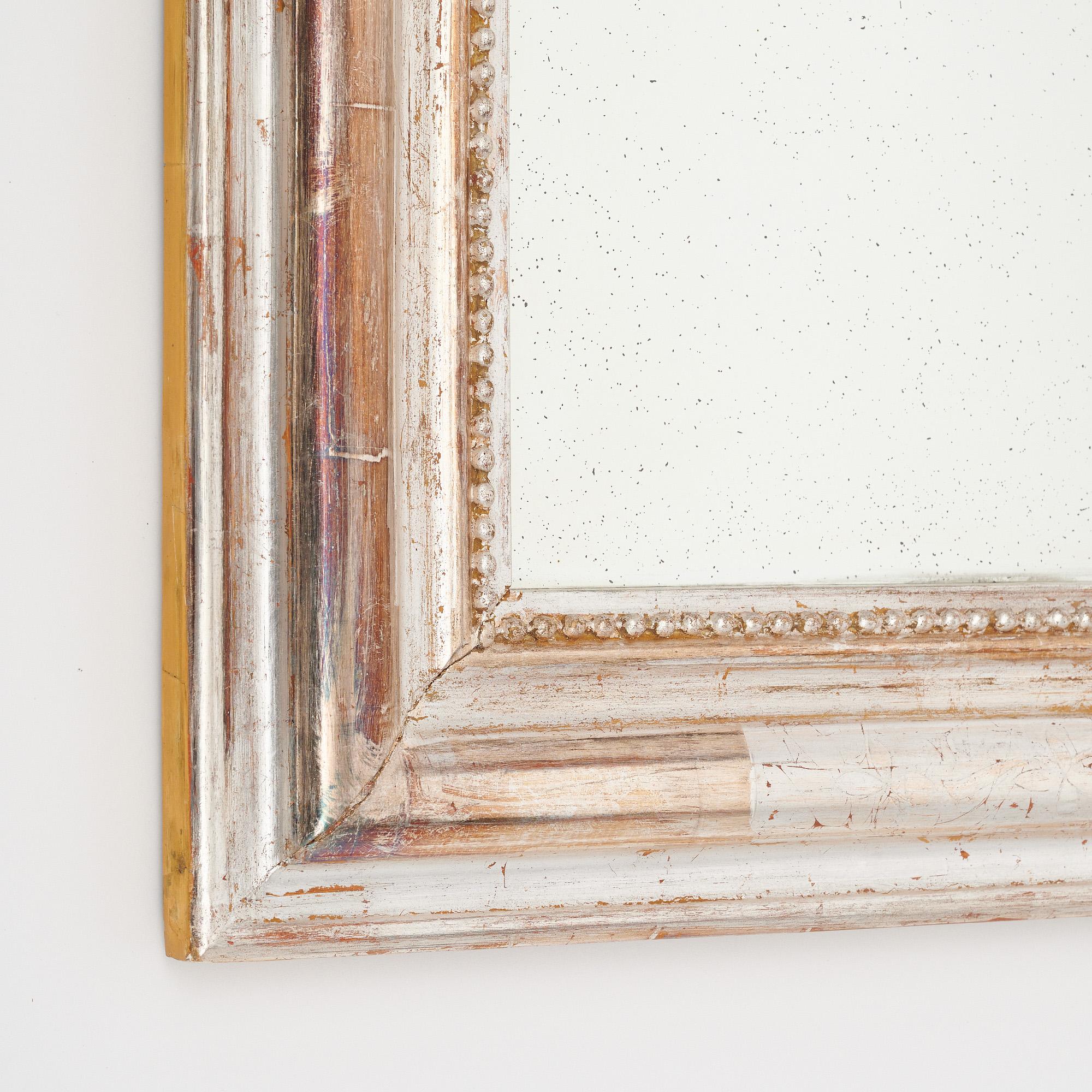 Mid-19th Century Silver Louis Philippe Period Mirror