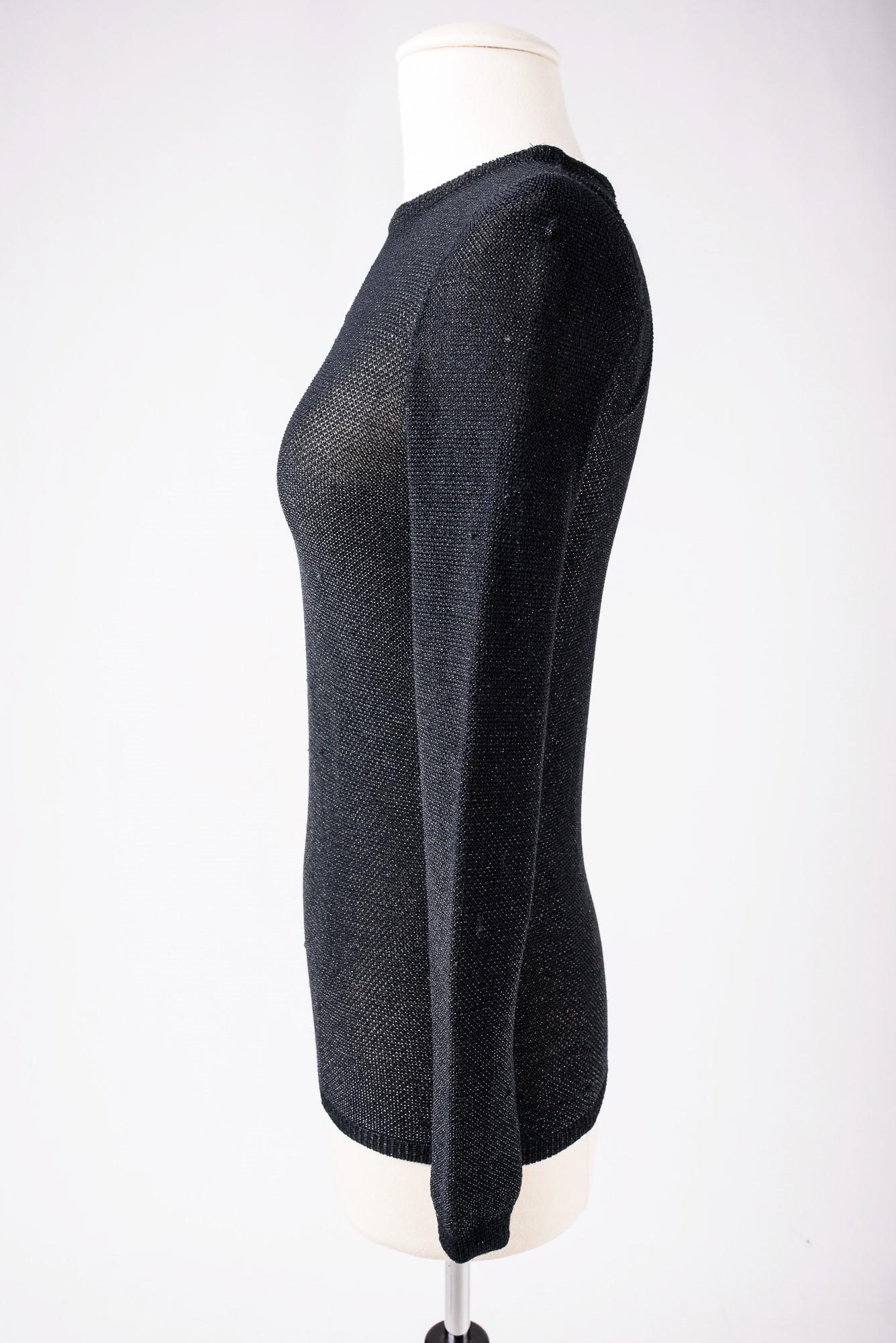 Silver lurex and knitted jumper by André Courrèges - France Circa 1970 ...