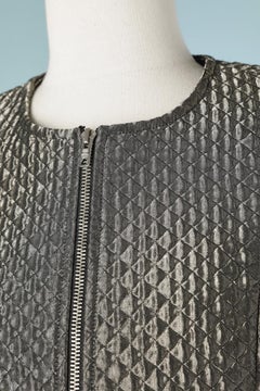 Paco Rabanne Anzug aus silbernem Lurex mit Steppnähten