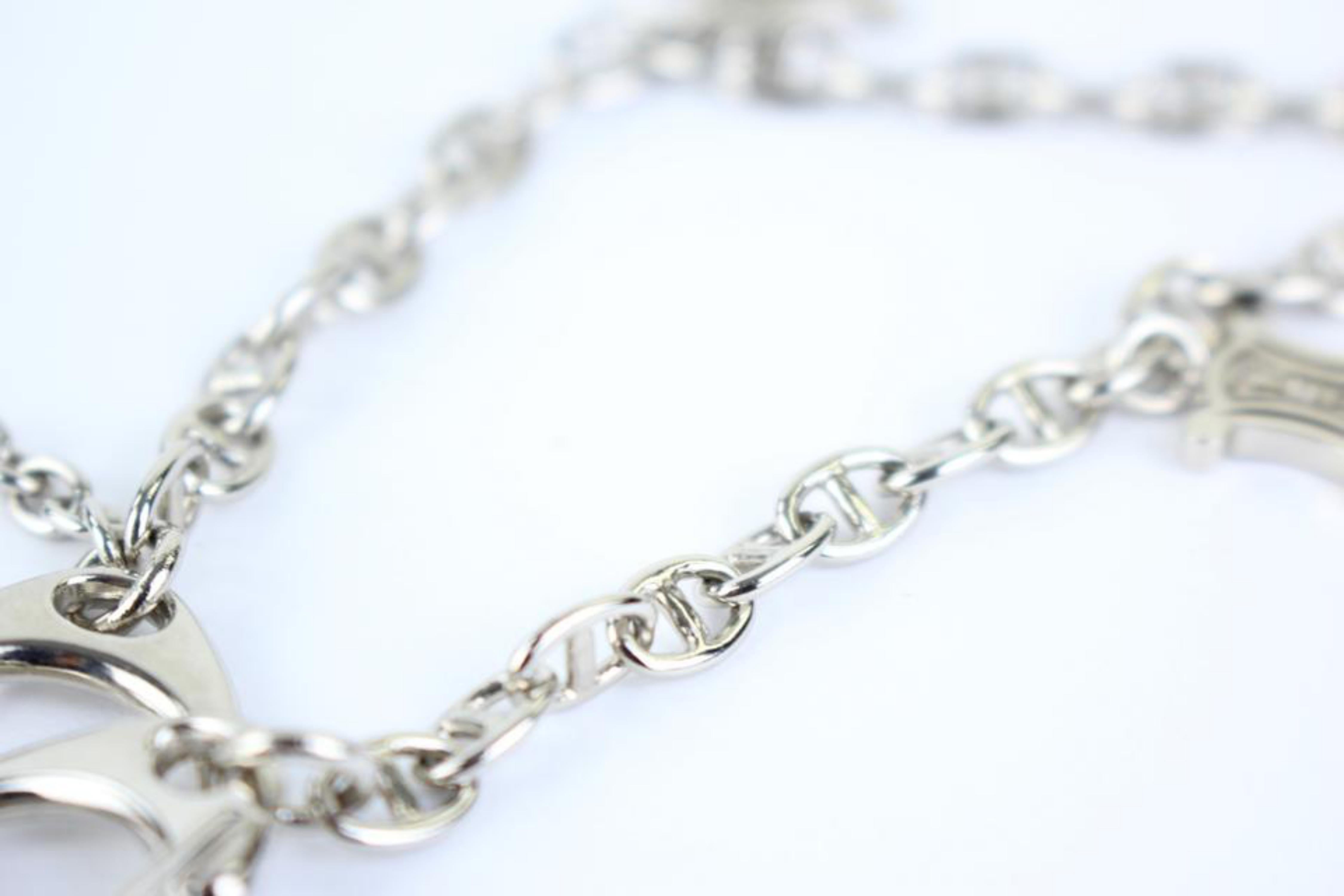 Silver Macdam Logo Charm Bracelet 11cej921 Necklace For Sale 2