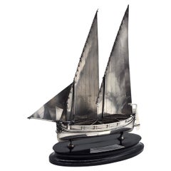 Silver Maltese Royal military boat presented to Sir Robert Laycock Major General