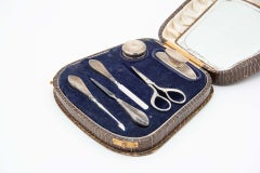 Silver manicure set with original case