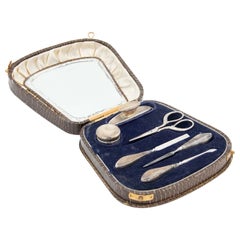 Silver manicure set with original case