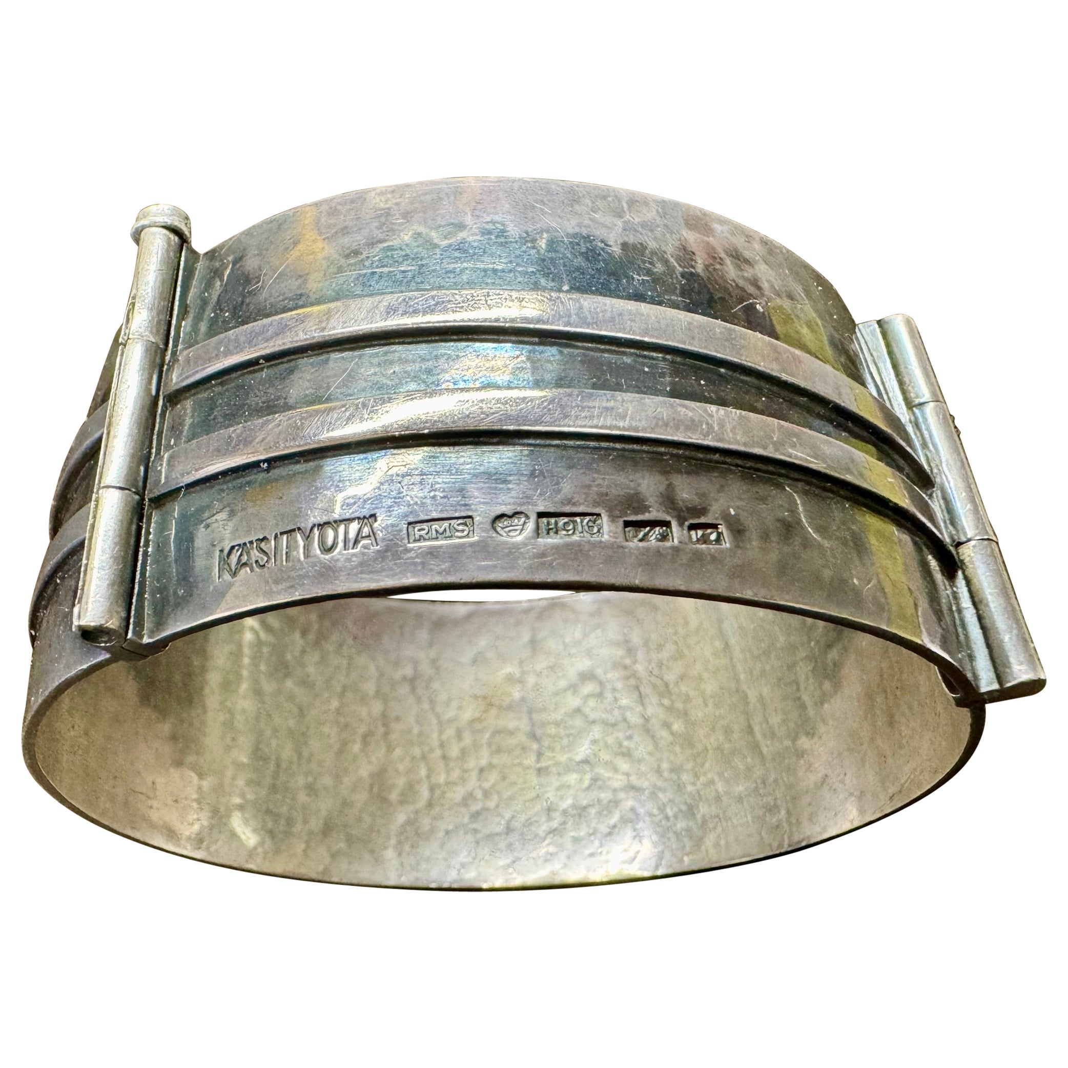 Silber Massives Silberarmband 1963 Hergestellt 1963 in Tampere Finnland. im Angebot