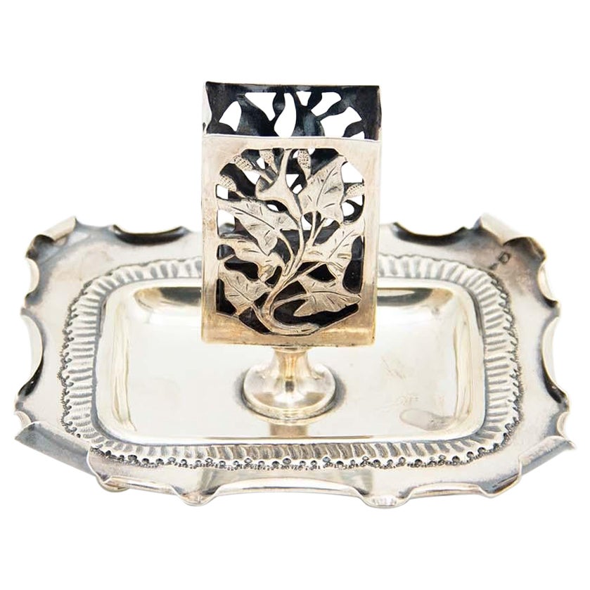 Silver matchbox holder